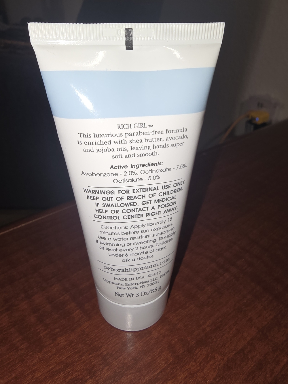 deborah lippmann Rich Girl Hand Cream - White with Light Blue Accent - Picture 2 of 4